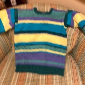 Hand Knit Striped Sweater